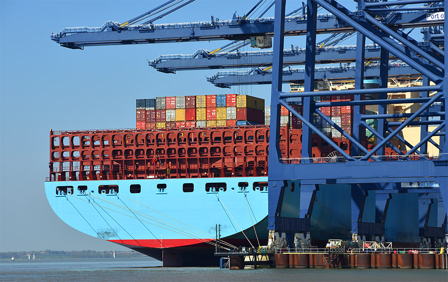 Maersk Container at Felixstowe